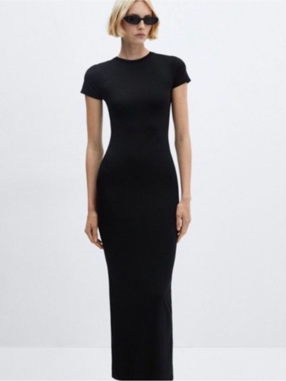 Cotton Citizen Black Short Sleeve Maxi Dress